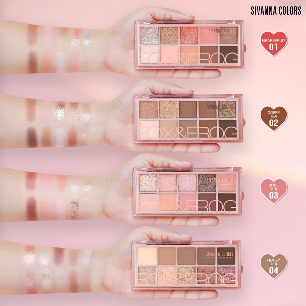 HF158 SIVANNA COLORS EYESHADOW PALETTE ซีเวนน่า อายแชโดว์ พาเลทท์ 11กรัม รูปที่ 8