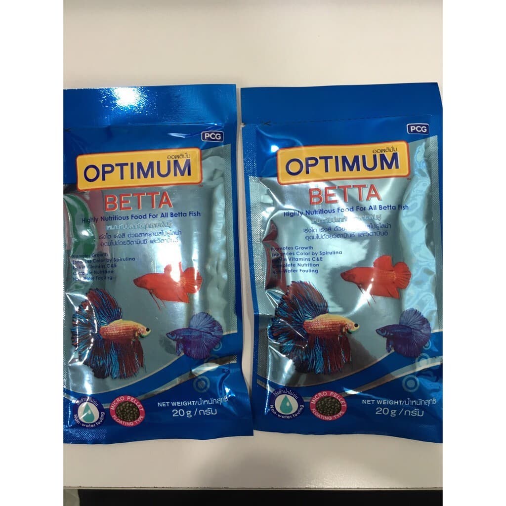 อาหารปลากัด Optimum Betta ขนาด 20 กรัม รูปที่ 1