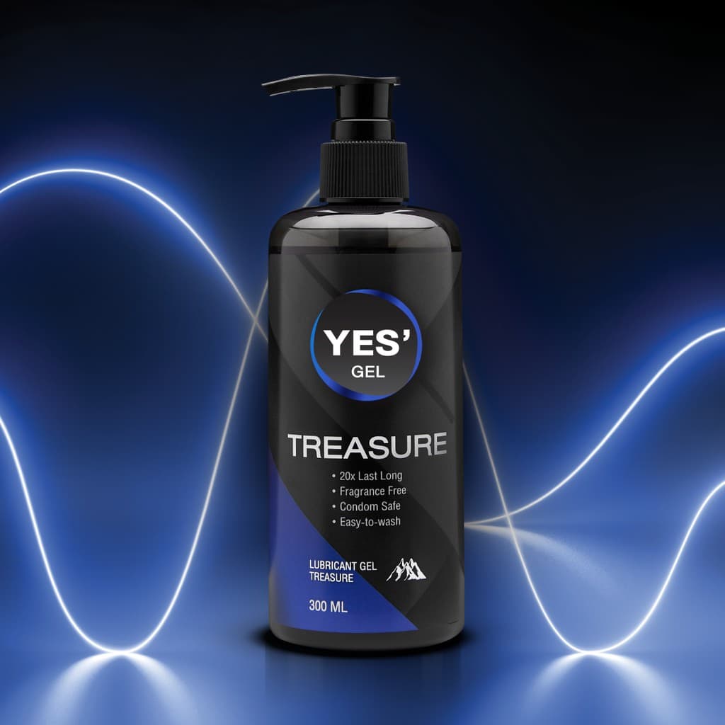 (ส่งด่วน) YES' Treasure Gel เจลหล่อลื่น Water-based สูตรแห้งช้า 20 เท่า เนื้อเจลสีใส ไม่มีกลิ่น ปริมาณ 300ml