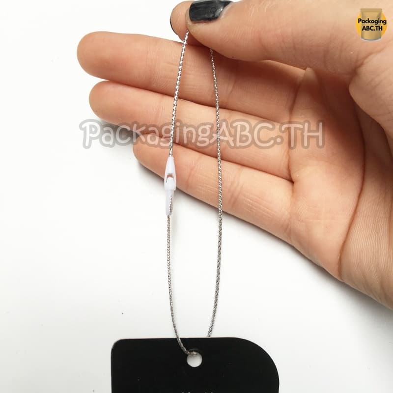 เชือกคล้องป้ายราคาสินค้า เงิน/ทอง 100 เส้น เชือกห้อยป้าย สายคล้องป้ายราคา ห้อยป้ายแท็ก/ร้อยป้ายราคา หนวดกุ้ง สายห้อย รูปที่ 4