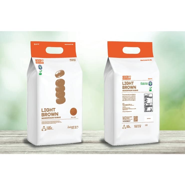 ขนาดใหม่ !! 3 kg น้ำตาลทรายแดง ไลท์ บราวน์ มัสโควาโด Light Brown Muscovado Sugar 3 kg รูปที่ 2