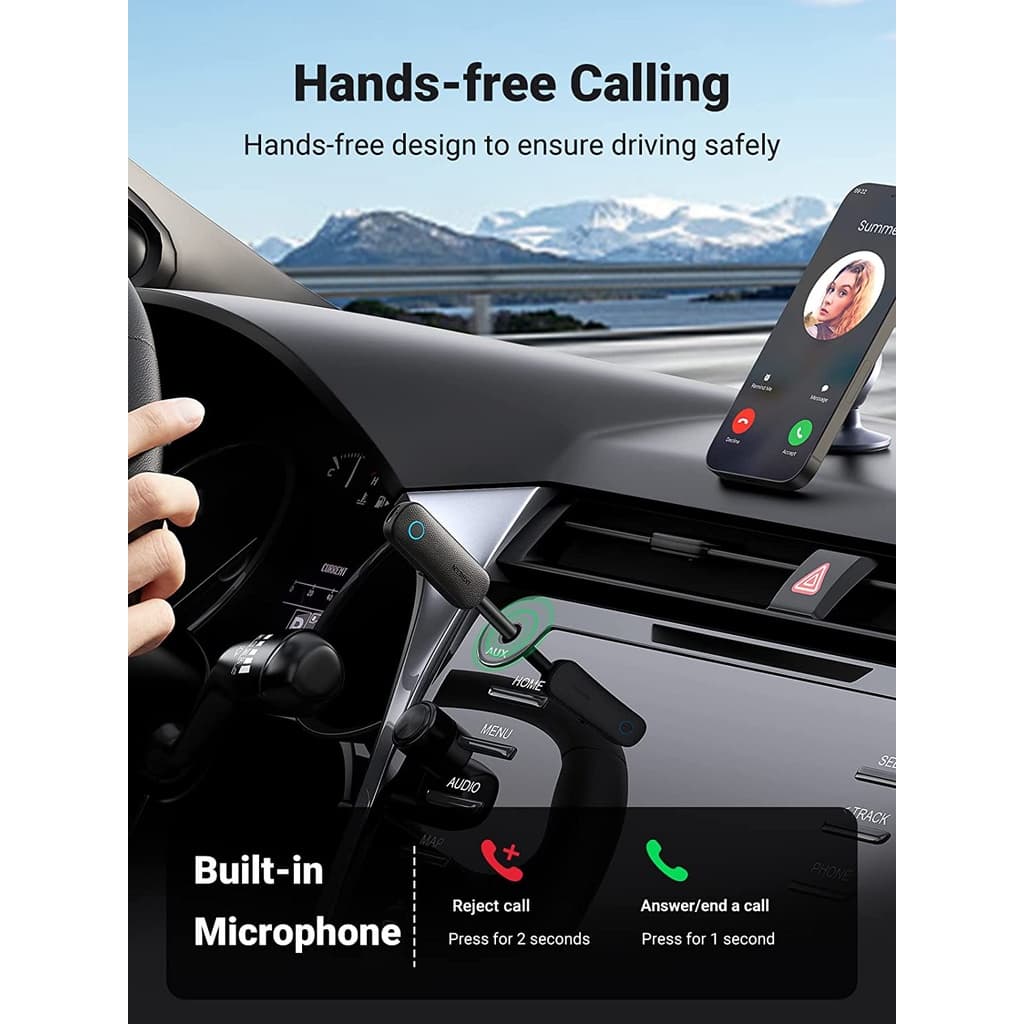 UGREEN รุ่น 80893 Bluetooth5.0 Transmitter and Receiver 2 in 1 Wireless 3.5mm Adapter, Bluetooth Audio Car Adapter รูปที่ 5