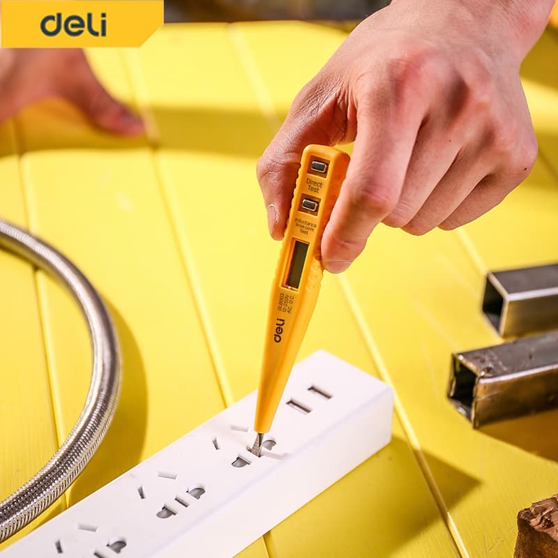 Deli ปากกาวัดไฟ ปากกาเช็คไฟ ปากกาทดสอบไฟฟ้า 1000V แบบไม่สัมผัส Non-Contact มีเสียงแจ้งเตือน Voltage Tester รูปที่ 4