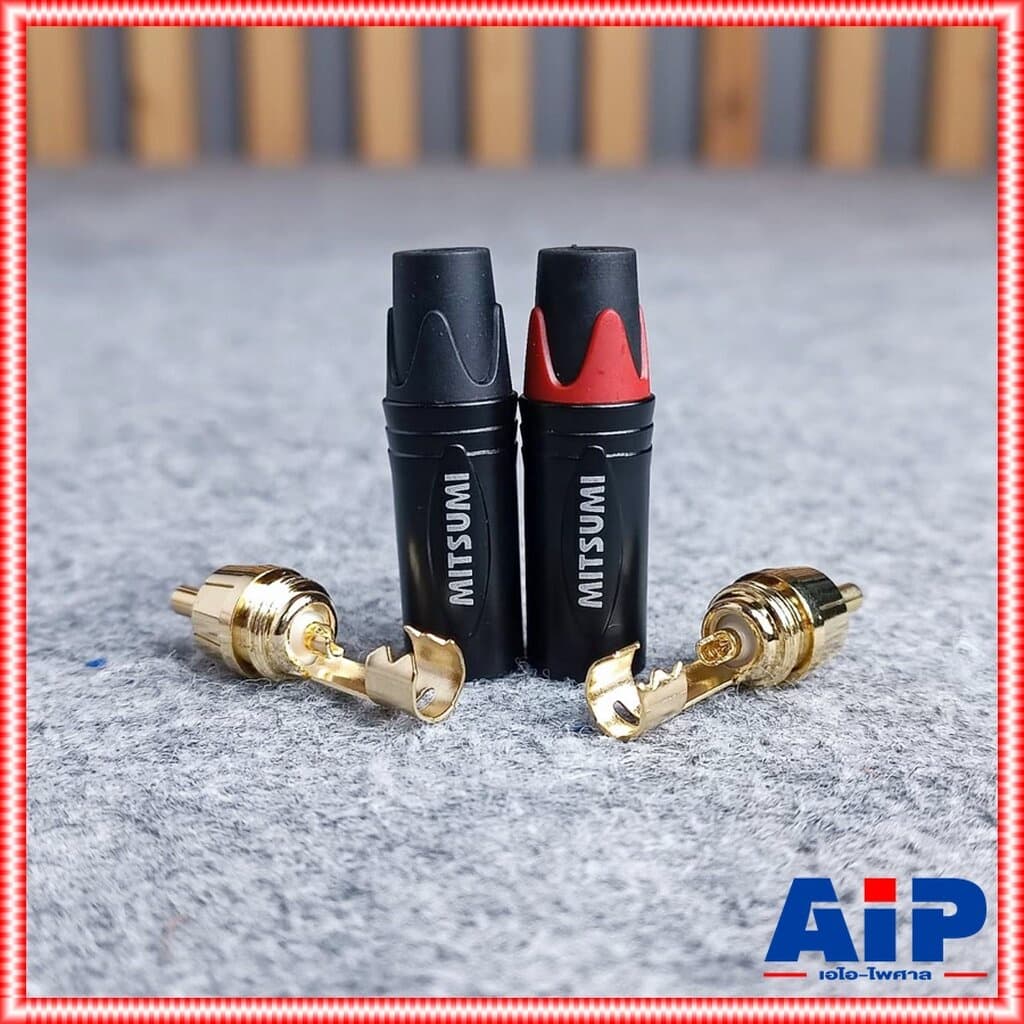 1คู่ MITSUMI 911R43EX RCA สีดำ + สีแดง ขั้วทอง ปลั๊ก RCA ตัวผู้ แจ็คอาร์ซีเอตัวผู้ ปลั๊ก RCA สำหรับเข้าสาย ต่อ สายสัญ... รูปที่ 6