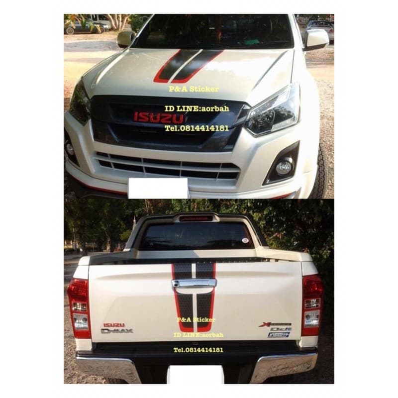 สติ๊กเกอร์ติดฝากระโปรงกับฝาท้ายรถ Isuzu D-Max X-series Super Daylight ปี2015 รูปที่ 8