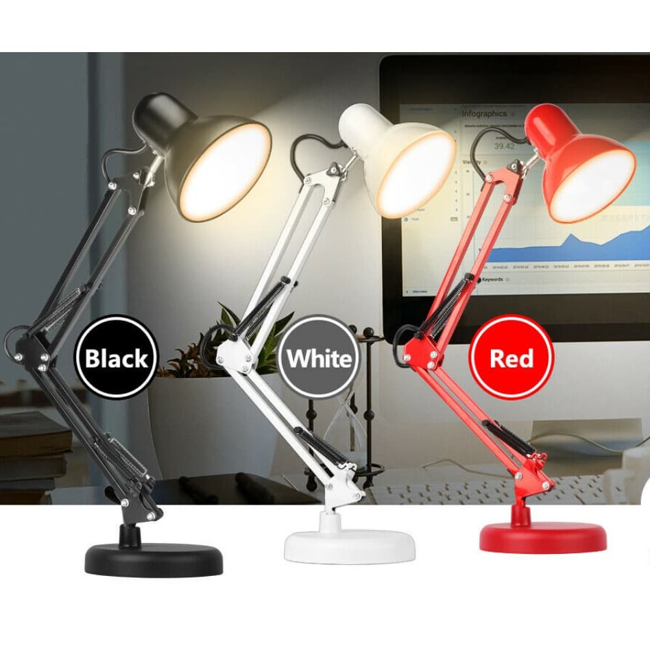 Table lamp - โคมไฟ โคมไฟตั้งโต๊ะ อ่านหนังสือ แบบตั้งพื้นพับเก็บได้ ใช้กับหลอดไฟขั้ว E27 มีให้เลือก3สี รูปที่ 2