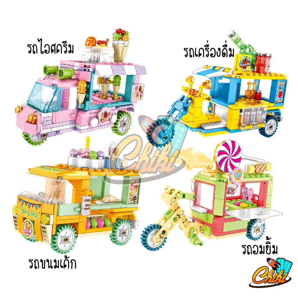 ชุดตัวต่อ รถร้านค้าสตรีทฟู้ด Sembo Block Street Food รูปที่ 2