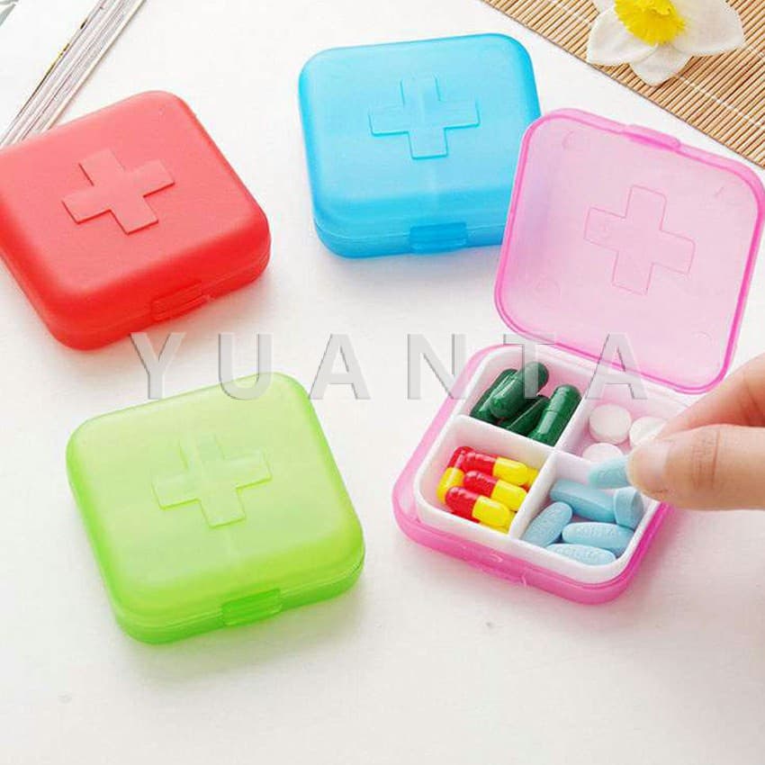 YUANTA กล่องยา มินิ กล่องสีสันลูกกวาด หลายช่อง กล่องเก็บยา กล่องยาแบบพกพา Cross-packing pill รูปที่ 6