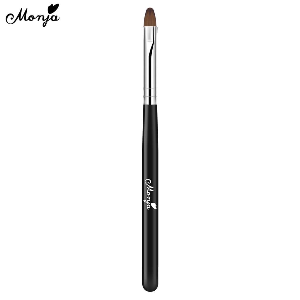 Monja แปรงทาเล็บอะคริลิค ยูวีเจล สีดํา สําหรับตกแต่งเล็บ 1 ชิ้น nail gel polish draw paint brush pen รูปที่ 2