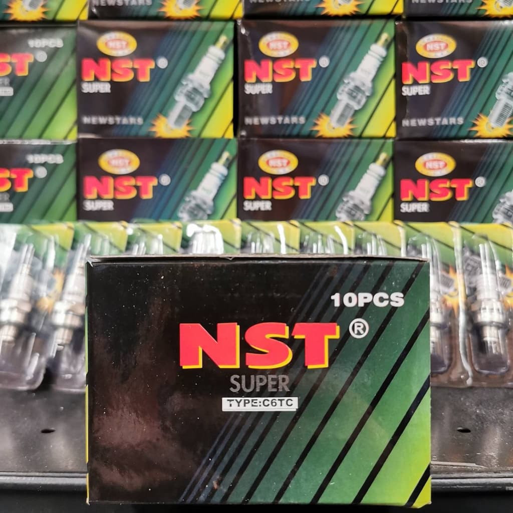 หัวเทียน NST คละรุ่น ราคาถูกยกกล่อง 10 หัว มีหลายเบอร์ให้เลือก 1 กล่อง มี 10 หัว