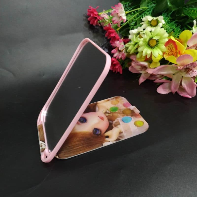 กระจกพับสี่เหลี่ยม กระจกพกพา มี 5ขนาด สุ่มลาย รูปที่ 4