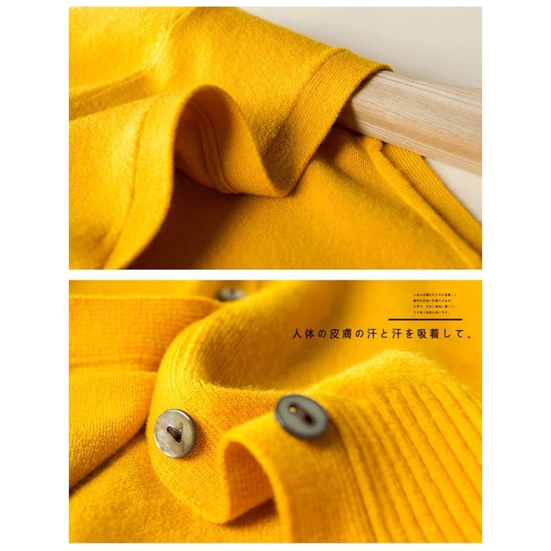 CHERISH มีไซส์ ส่งด่วน คาร์ดิแกน แขนยาว เสื้อคลุมไหมพรม กันหนาว คอวี ผู้ชาย ผู้หญิง สาวอวบใส่ได้ รูปที่ 7