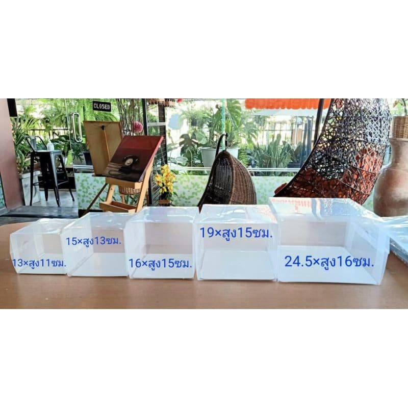 กล่องใส​ กล่อง​เค้ก​ มีฐานเค้กแถม ขนาด1p 2p , 1/2p กล่องใส่คุกกี้ ใส่ของขวัญ. รูปที่ 5