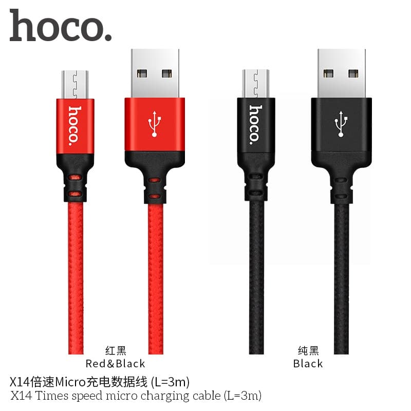 สายชาร์จ 1m/2m/3m Hoco X14 Speed Charger ยาว 1-3 เมตร สำหรับ L/Micro USB/Type C รูปที่ 1
