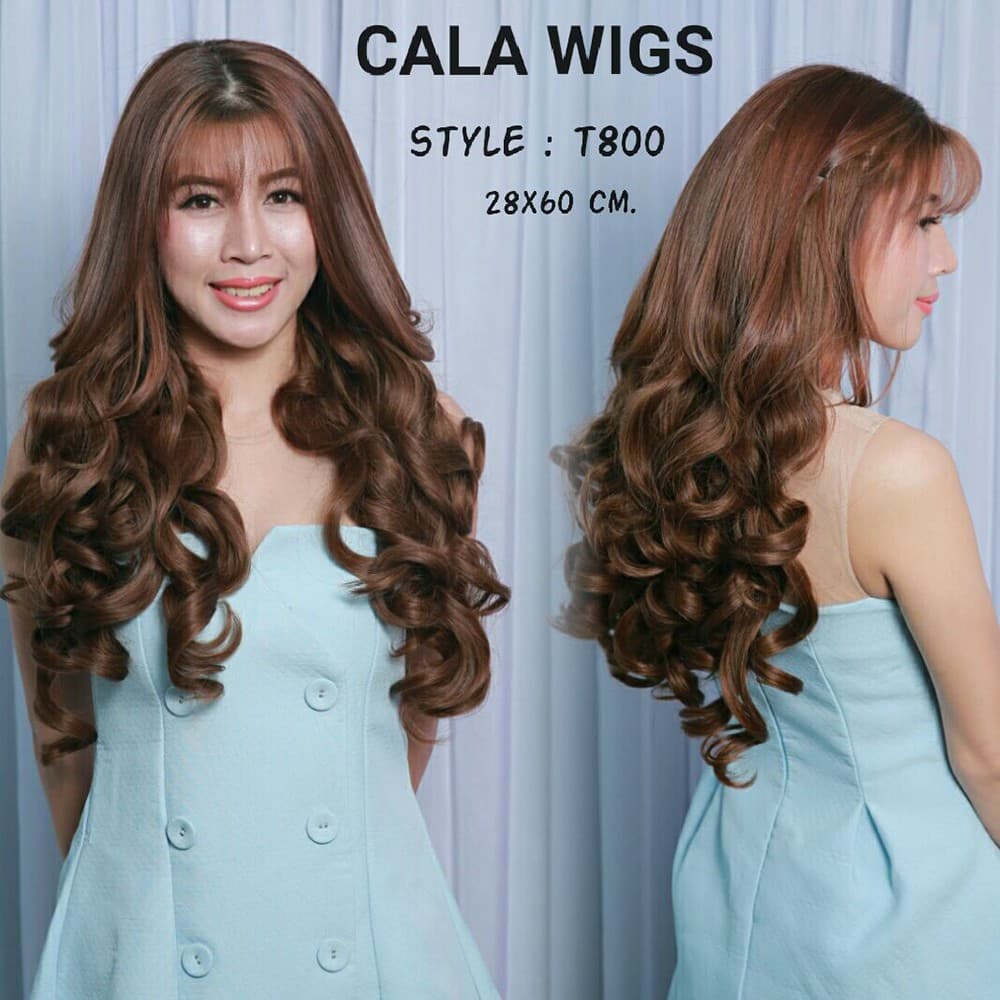 แฮร์พีชcalawigsราคาส่ง รหัสT800 กว้าง28cmยาว60cmชิ้นหนาพิเศษไหมด้านเหมือนผมจริง แฮร์พีชลอนยาว รูปที่ 5