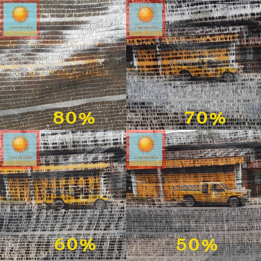 สแลนสีดำ ทอ 1 เข็ม ความกว้าง 1, 1.5, 2, 3 เมตร ยกม้วน ยาว 100 เมตร กรองแสง 50%, 60%, 70%, 80% รูปที่ 3