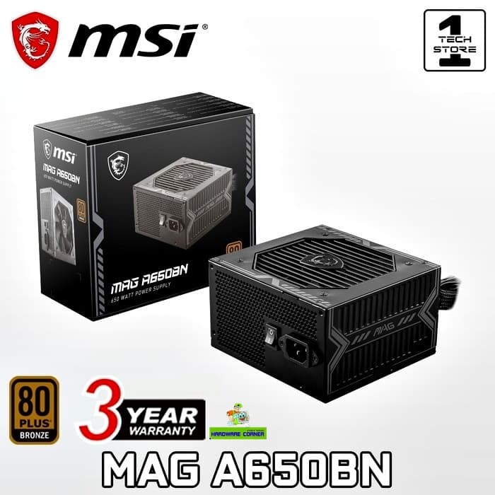 POWER SUPPLY MSI MAG A550BN 550W, A650BN A750BN 750W ประกัน 5 ปี รูปที่ 1