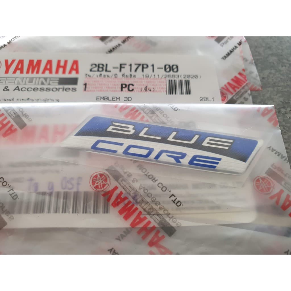 2BLF17P100 โลโก้ BLUE CORE logo yamaha แท้ศูนย์ สติกเกอร์เรซิ่น 2BL-F17P1-00 2PH-F1737-00 รูปที่ 2