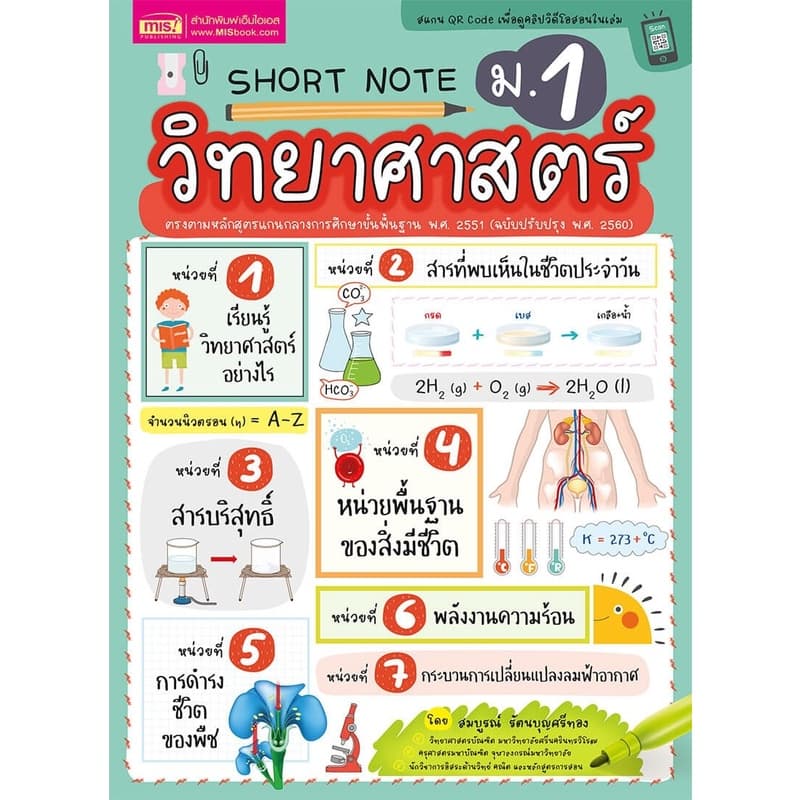 Short Note วิทยาศาสตร์ ม.1 ตามหลักสูตรแกนกลางการศึกษาขั้นพื้นฐาน พ.ศ. 2551 รูปที่ 1