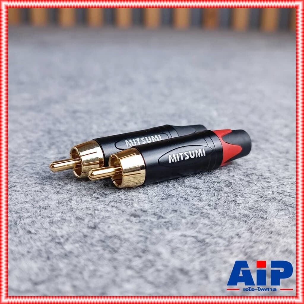 1คู่ MITSUMI 911R43EX RCA สีดำ + สีแดง ขั้วทอง ปลั๊ก RCA ตัวผู้ แจ็คอาร์ซีเอตัวผู้ ปลั๊ก RCA สำหรับเข้าสาย ต่อ สายสัญ... รูปที่ 8