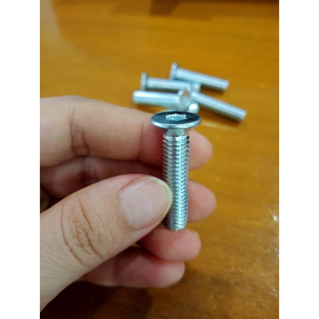 น็อต สกรูสำหรับ ใส่อะไหล่เสาคอนโดแมว ขนาดไซส์M8 / ประแจหกเหลี่ยม / น็อตคู่ เกลียวแท่งน็อต รูปที่ 3