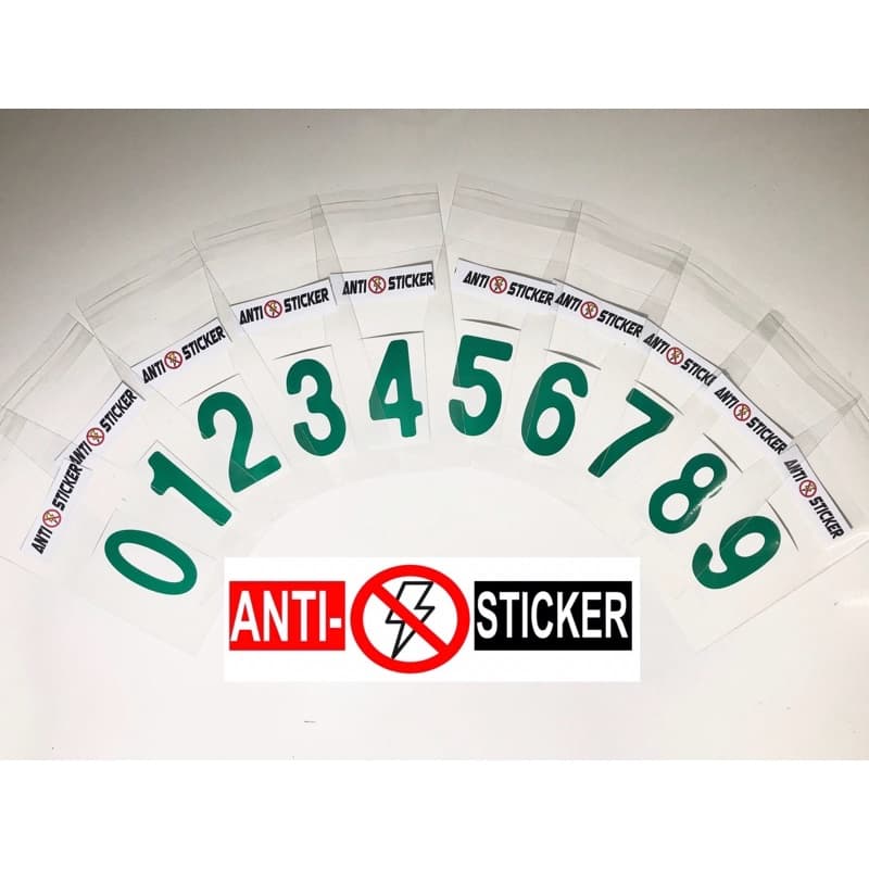 สติ๊กเกอร์ล่องหนติดแผ่นป้าย Anti flash สีเขียว สำหรับป้ายปัจจุบัน ขนาด 5.8-6 Cm รูปที่ 1