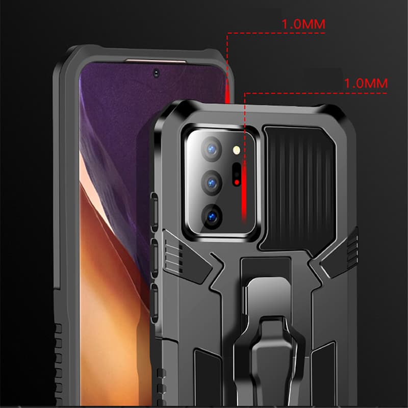 Samsung Galaxy Note 20 / Note 20 Ultra / Note 10 / Note 10 Plus 5G Hybrid Rugged Shockproof Armor Kickstand Case Cover With Belt Clip รูปที่ 4