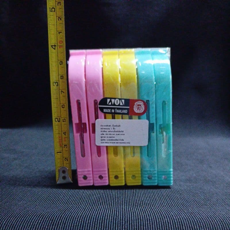 กิ๊บหนีบผ้าตัวใหญ่ พลาสติก ตัวหนีบผ้า แบบหนา สีสวย แข็งแรง รูปที่ 3