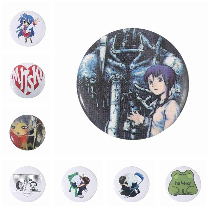 เครื่องประดับ เข็มกลัดโลหะดีบุก ลายการ์ตูน Totoro Neon Evangelion 100 แบบ รูปที่ 4