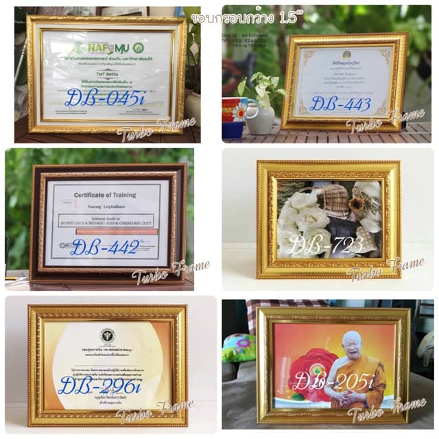 กรอบรูปใส่ภาพหมู่ เพื่อนเรียนทั้งห้อง ขนาด 12”x24”, 16x24", A2, 15x21",16x24"พร้อมกระจก และห่วงแขวนผนัง รูปที่ 3