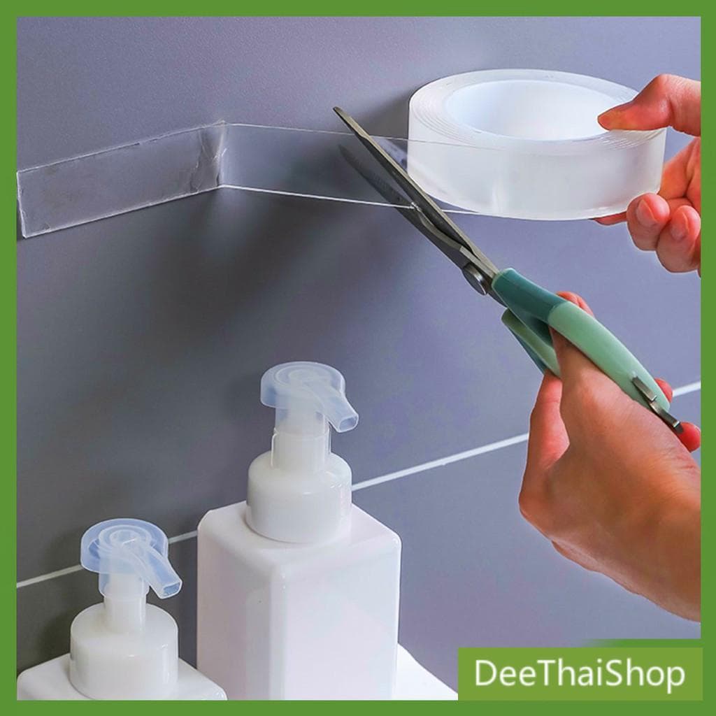 DeeThai กาวสองหน้าแบบใส กาวเหนียวหนึบ เทปนาโน อเนกประสงค์ กันน้ำ Double Side Adhesive Tape รูปที่ 2