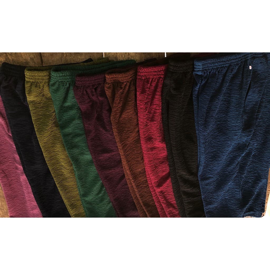 4L-5L-6L กางเกงหนังไก่ ขาสั้น 4ส่วน คนแก่ ผ้ายืด สีพื้น รูปที่ 6
