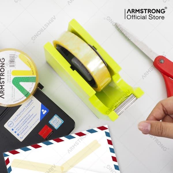 Armstrong เทปใสกาวยางธรรมชาติ แกนใหญ่ 3 นิ้ว ขนาด 12/18/24มม x 36หลา / Cellulose Tape รูปที่ 5