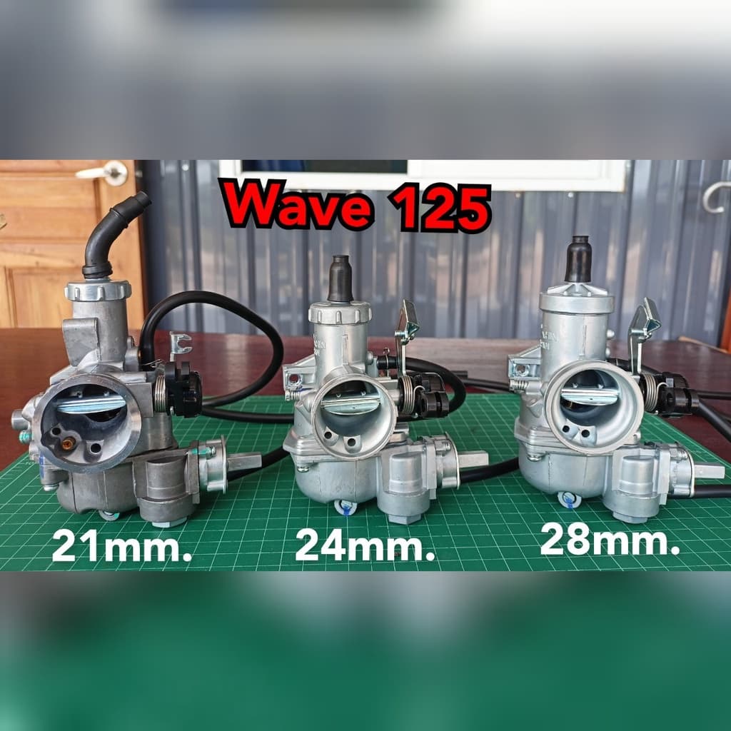 คาบูWave125 ไซต์ 21 24 28 มม. คาร์บูเรเตอร์สำหรับ Wave125 Wave Dream wave100 wave110 ขนาดใหญ่ 28 มม.สินค้า ในไทย รูปที่ 1