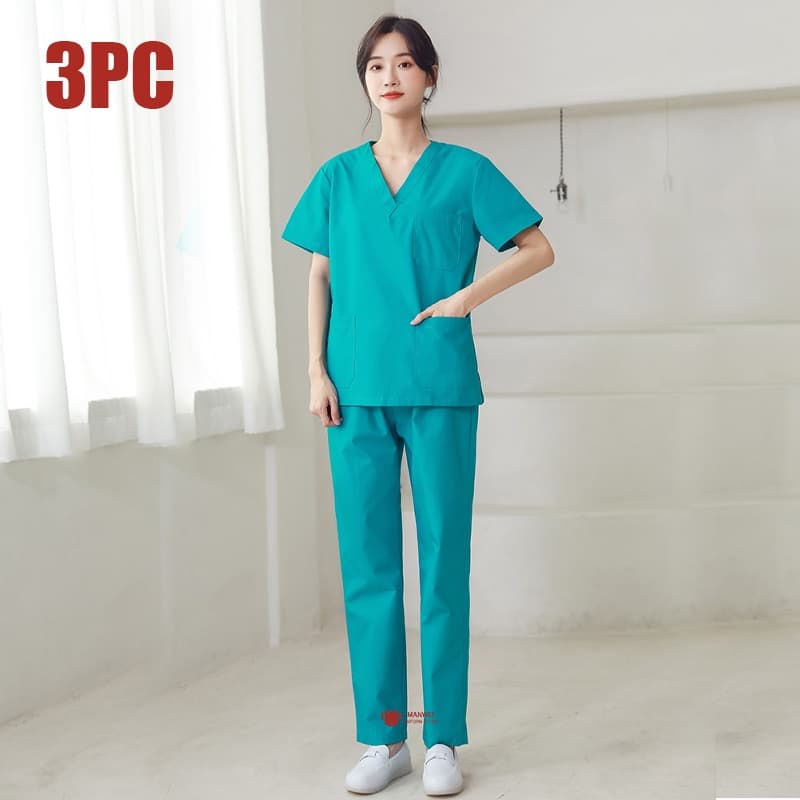 จัดส่งจากกรุงเทพฯ สครับ คอวี เสื้อ+กางเกง สําหรับห้องผ่าตัด แพทย์ พยาบาล เข้าเวร รูปที่ 6