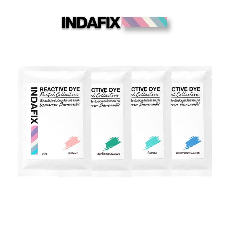 สีย้อมผ้า ยี่ห้อ INDAFIX Pastel Collection ขนาด 25 กรัม รูปที่ 6