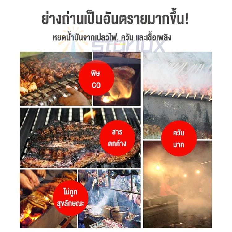 เตาย่างไฟฟ้าไร้ควัน 4000W เตาปิ้งย่างใช้แก๊ส 98cm เตาปิ้งย่างไฟฟ้า เตาปิ้งไฟฟ้า เตาย่างสแตนเลส ปรับความร้อนได้ BBQ รูปที่ 9