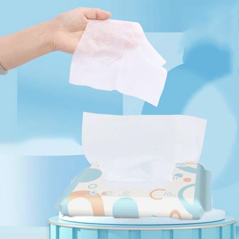 Poomsoft ทิสชูเปียก กระดาษทิชชู่เปียก 10pcs Baby Wipes ปราศจากแอลกอฮอล์ ทิชชู่เปียกพกพา ทิชชุเปียก รูปที่ 4