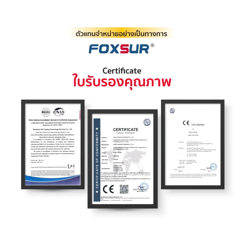 FOXSUR 12V 6A ที่ชาร์จแบตรถยนต์ ฟื้นฟูค่า CCA ยืดอายุแบต รถยนต์ มอไซค์ ผ่าน มอก. รูปที่ 9