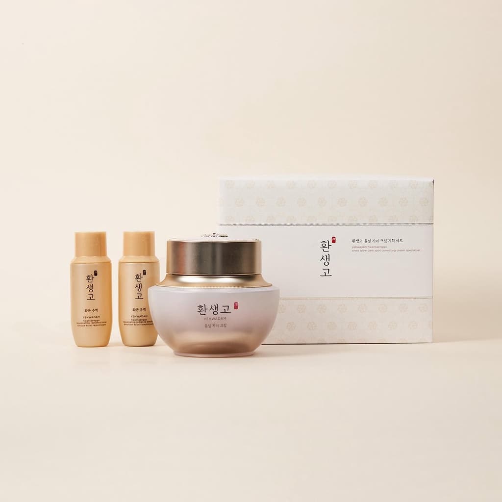 THE FACE SHOP YEHWADAM HWANSAENGGO SNOW GLOW DARK SPOT CORRECTING CREAM SPECIAL SET เซ็ตครีม เยฮวาดัม ลดฝ้า กระจุดด่างดำ รูปที่ 3