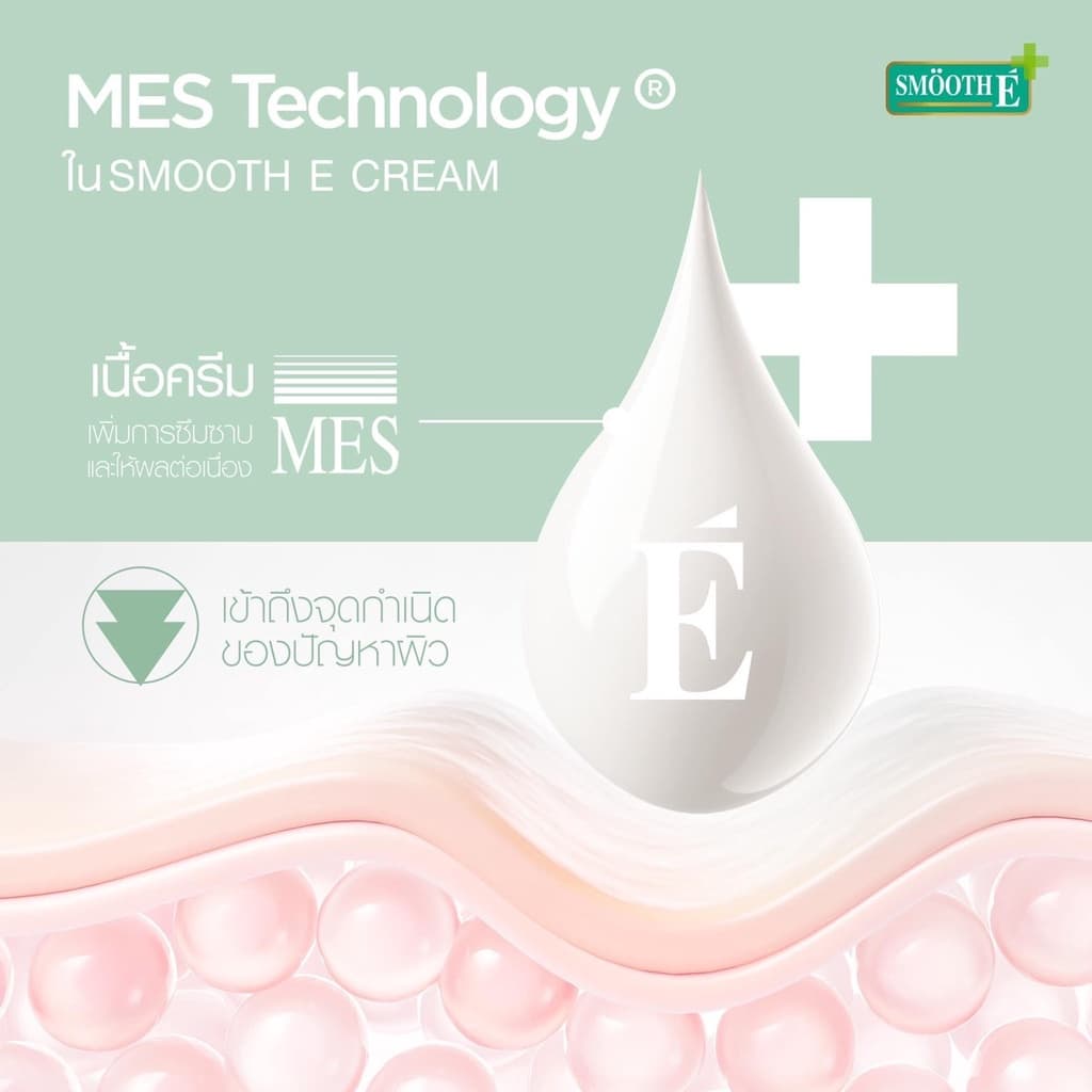 Smooth E Cream Plus White 10g. สมูทอี ครีมพลัสไวท์ ลดริ้วรอย ผื่นแดง รอยหัตถการ แผลเป็น จุดดำ ปรับผิวใส รูปที่ 6