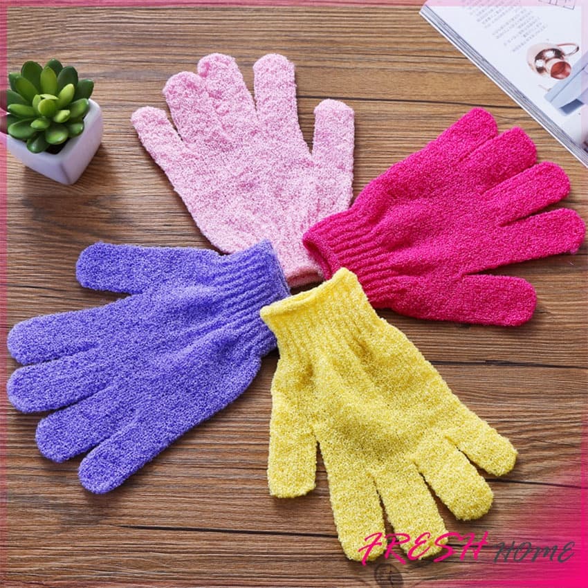 ถุงมืออาบน้ำ ถุงมือขัดผิวอาบน้ำ ขจัดเซลล์ผิวเก่า Glove-style bath towel รูปที่ 6