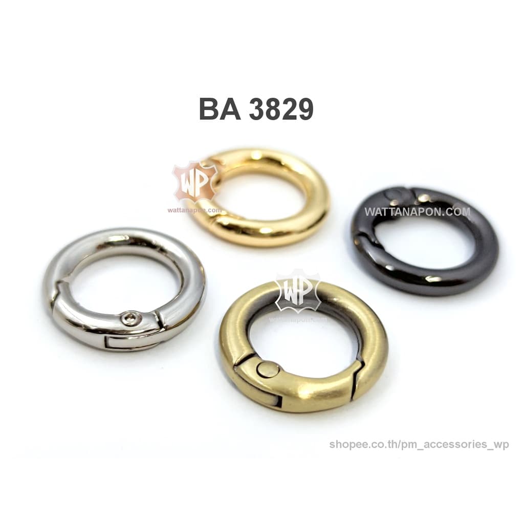 BA 3829 ตะขอกลม ห่วงสปริง 1/2 นิ้ว 2ชิ้น Gate Spring O-Ring Clasp 1/2 inch 2 pieces รูปที่ 5