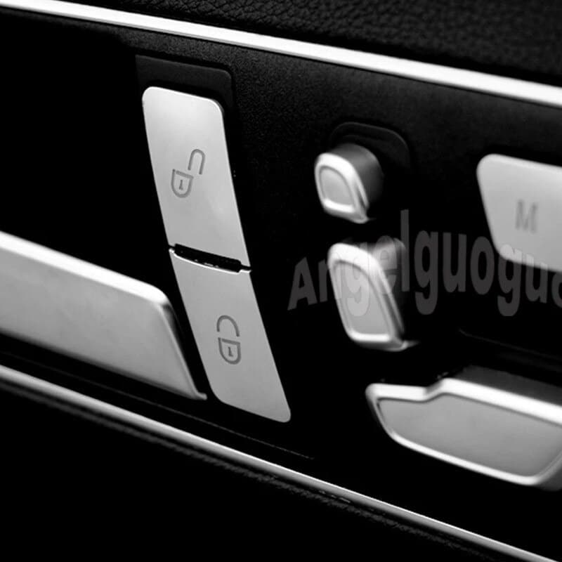 สติกเกอร์ตกแต่งปุ่มล็อคประตูรถยนต์ สําหรับ Mercedes Benz A B C W204 E W212 G CLA CLS GLK ML GL Class รูปที่ 4