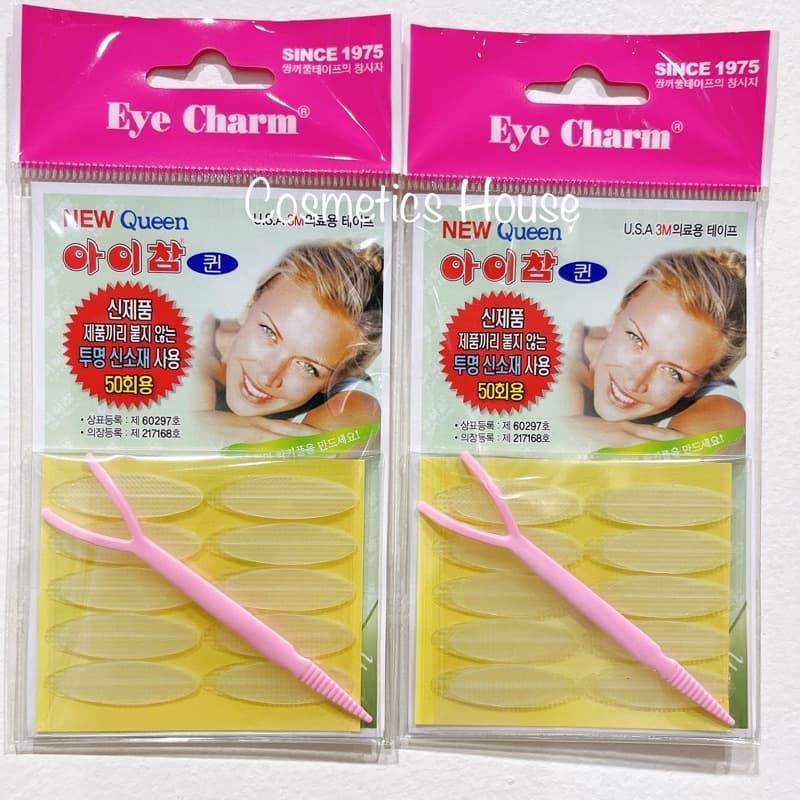 เทปติดตา 2ชั้น Eye charm สติ๊กเกอร์ทำตา 2 ชั้น ของแท้จากเกาหลี 1ชิ้น แท้% รูปที่ 1