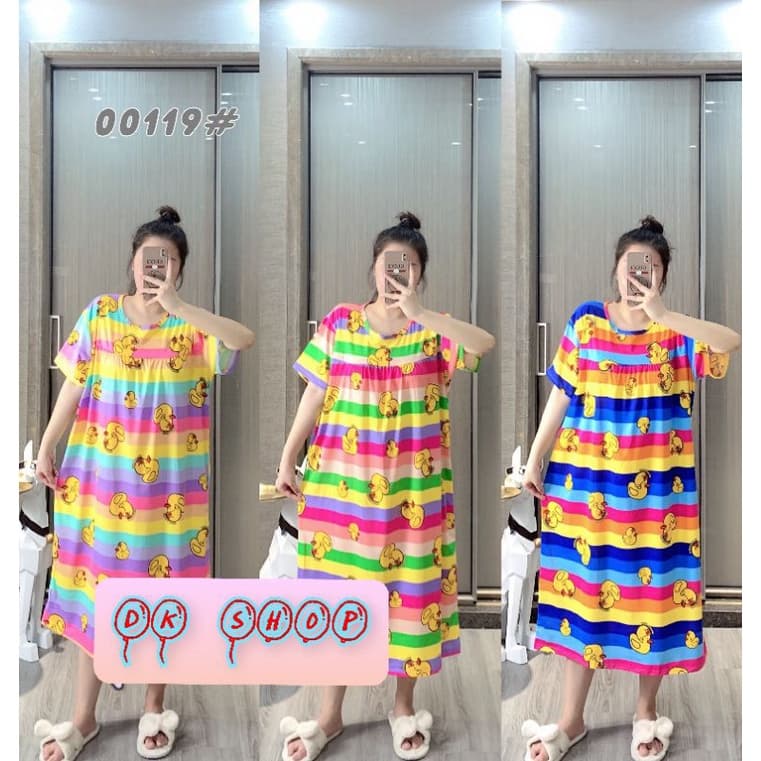 ชุดนอนกระโปรงไซต์ใหญ่6XL คนอ้วนคนท้องใส่ได้ รูปที่ 2