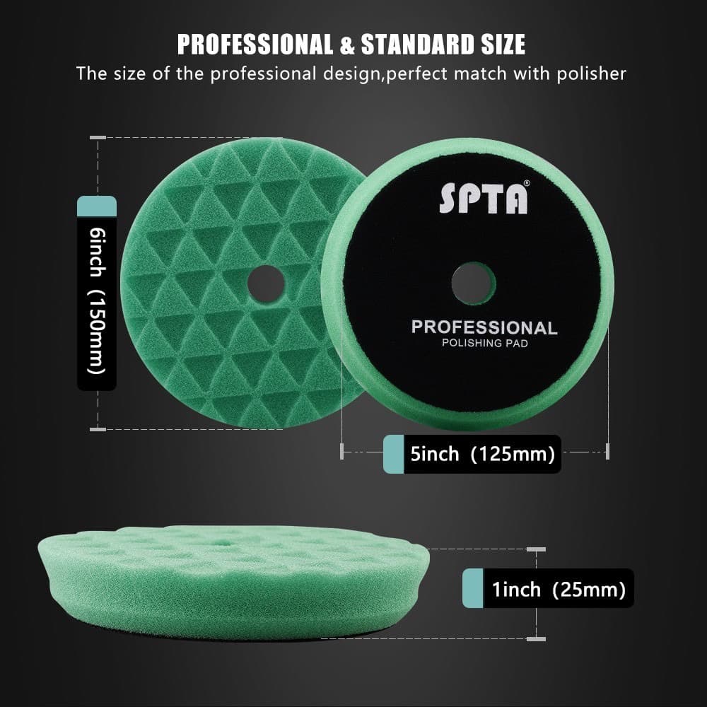 ฟองน้ำขัดสีรถ SPTA ลายสามเหลี่ยม Diamond ขนาดแป้น5นิ้ว อย่างดี รูปที่ 9