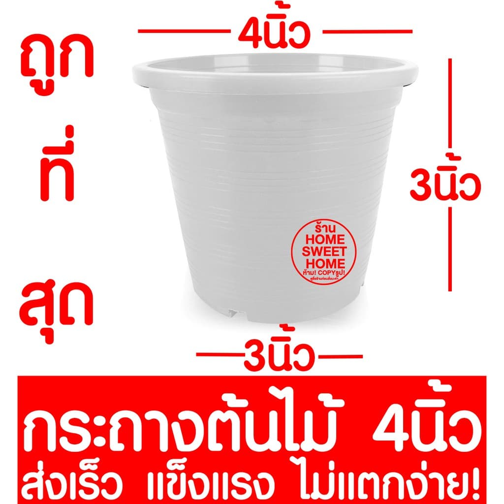 กระถางเพาะชำ กระถางต้นไม้ สีขาว ปลูกต้นไม้ ลวดแขวนกระถาง ลวดแขวนต้นไม้ เพาะปลูก กล้วยไม้ ต้นไม้ ฟองน้ำ 4/5.5/6/8 นิ้ว รูปที่ 4