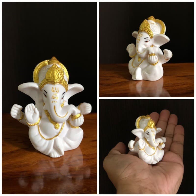 พิฆเนศ พระพิฆเนศ ganesha ประทานพร องค์เล็กสูง6.5cm. ตั้งหน้ารถ โต๊ะทำงาน รูปที่ 3