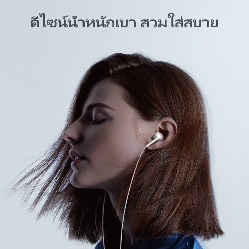 BASIKE หูฟัง หูฟังอินเอียร 3.5mm แบบมีสาย For Samsung Oppo HUAWEI หูฟังใช้สาย earphone รูปที่ 8
